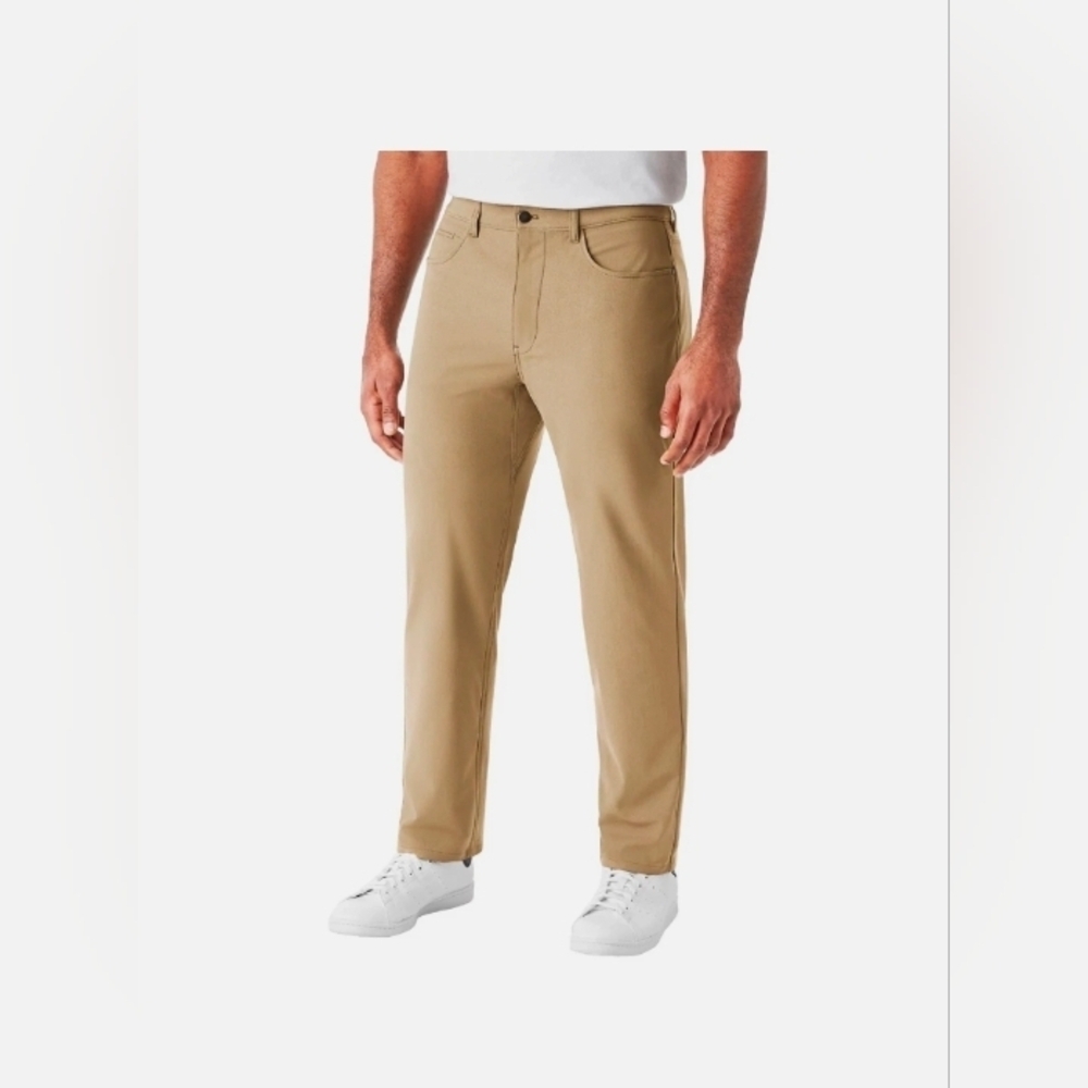 Member's Mark Men's Benton Performance Pant Size 40 x 32 Sandy Taupe